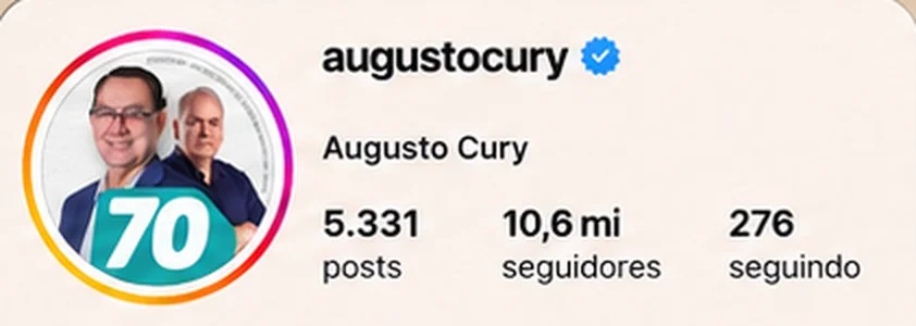 Print do perfil de Augusto Cury, que produziu conteúdo sobre o caso de Jéssica
